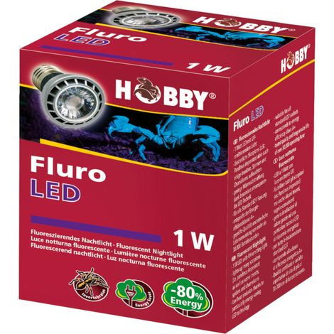 Hobby Fluro LED, Fluoreszierendes Nachtlicht für das Terrarium - 1W (1/3)