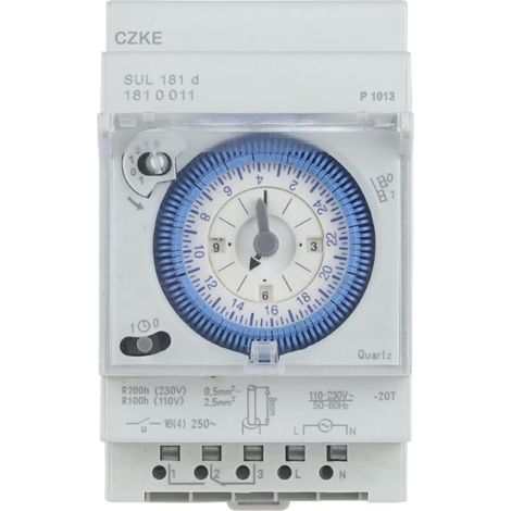 Contrôleur de temps SUL181D minuterie interrupteur horaire intervalle de 15 minutes contrôle toute la journée -12VAC/DCun ouvert un fermé12-380V250VAC16A (1/4)