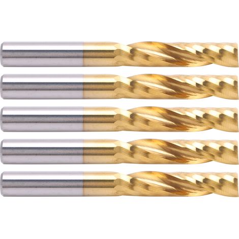 5pcs Fraise CNC Pro Carbure Métal Fraise Hélice Outil Défonceuse Accessoire 6x28x55mm (1/5)