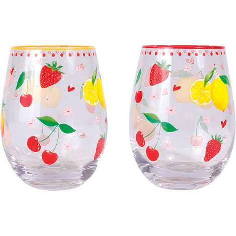 SET 2 VASOS 500 ML FRUIT MANIA + CAJA REGALO