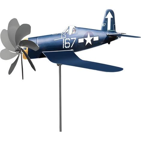 Ciel-Moulin à Vent Avion Jardin en Metal, Sculpture Cinétique à Vent pour Décoration de Jardin, Patio, Pelouse, Toit, Cour et Abri, Cadeau pour Amoureux des Avions (1/5)