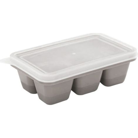 1 pcs Ice Cube DIY Making Good Sealing Ice Cube Tray Box Silicone Fridge Accessories Grey Color (1/5)