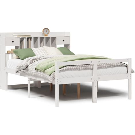Maison Exclusive - Letto Libreria senza Materasso Bianco 160x200 cm Legno di Pino