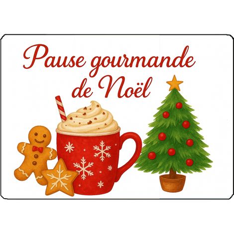 Planche à découper en verre Pause gourmande de Noël (1/2)