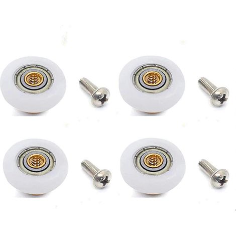 Roulettes dorées de 19 mm pour portes de douche, à remplacer dans les parois de douche coulissantes en verre.-AquaForge (1/5)