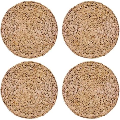 Sets de Table - Naturelles - Jacinthe d'eau - 4 pièces - Rond - Lavable (1/4)