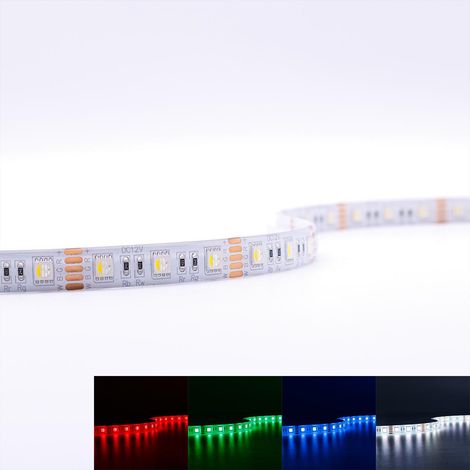 Strip 12V 5M 15W/m 60LED/m 12mm Farbwechsel - Lichtfarbe: RGB+4000K - Schutzart: IP65 (1/5)