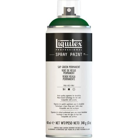 Peinture Acrylique Aérosol - LIQUITEX - 400 ML - Vert de Vessie Permanent - Mat - Professionnel (1/2)