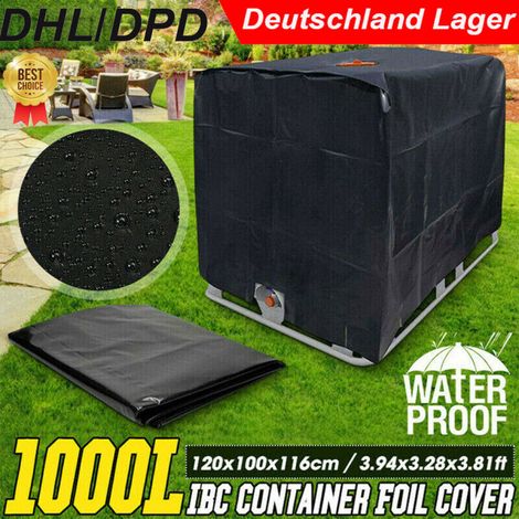 Bâche Protection UV pour Conteneur IBC 1000L – Housse pour Récupérateur Eau de Pluie – Protection Extérieure (1/4)