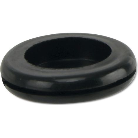 KSS Kabeldurchführungstülle PVC weich, schwarz, Plattenstärke 1,5, LochØ 18,9, geschlossen, 1 Stück (1/2)