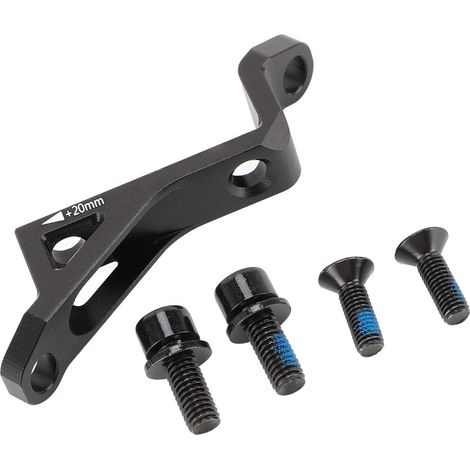 Adaptateur de frein à disque Flat Mount vers Post Mount en alliage d'aluminium noir 74 mm vers 34 mm pour disques de 160 et 180 mm (1/5)
