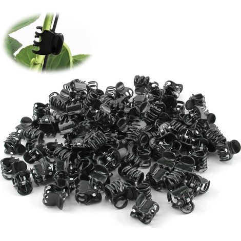 Packung mit 100 Pflanzenclips, Stützen für Kletterpflanzen, Stängelclips für Orchideen, Tomaten, Gurken, Melonen, Blumen und andere Topfpflanzen, Clips zum Halten von Stängeln