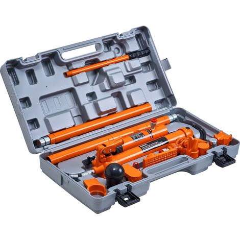 Kit de vérin hydraulique 10 tonnes, flexible 1,4 m, coffret de réparation carrosserie, pour auto, camion, agricole (1/5)