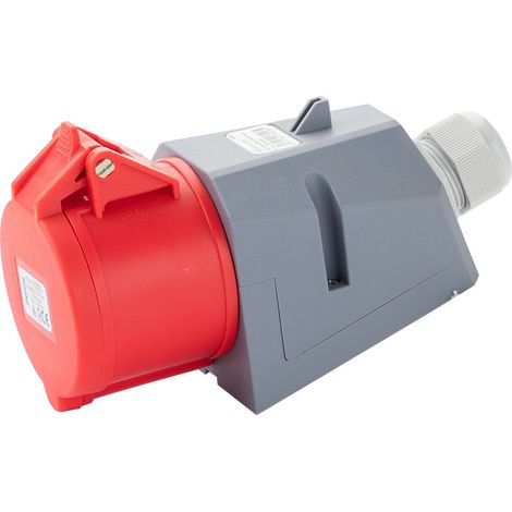 CEE Wanddose Starkstrom 5-pol. 32A 400V IP44 Starkstromsteckdose Wand Steckdose (1/5)