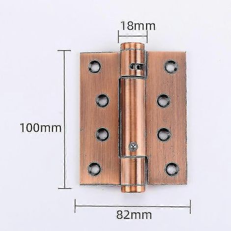 Charnière à ressort invisible (4 pouces, bronze rouge) avec amortisseur de fermeture automatique et ferme-porte dissimulé.