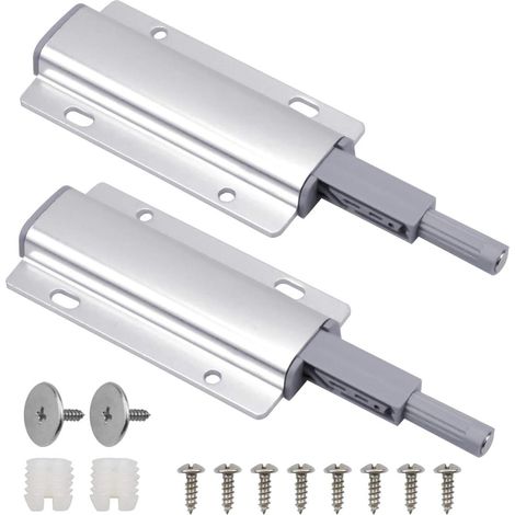 Loquet Magnétique Push To Open - 9,5 x 4,5 x 1,5 cm - Pour Armoire Tiroir Meuble - Lot de 2 (1/5)