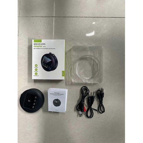 GT77 Adaptateur Audio Bluetooth 5.4 sans fil 2 en 1 émetteur récepteur NFC appairage rapide AUX RCA TF voiture (1/4)