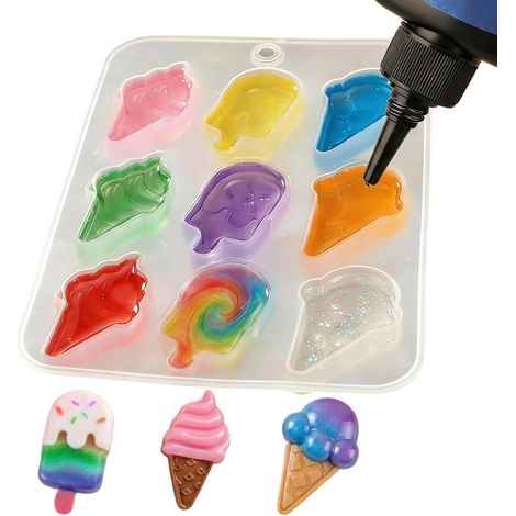 Moule à chocolat portable, moule à congélation léger, moule en résine avec moule à crème glacée, moules en silicone robuste, (1/5)
