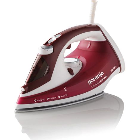 Gorenje SIH2200RBC plancha Plancha a vapor Suela de cerámica 2200 W Rojo (1/5)