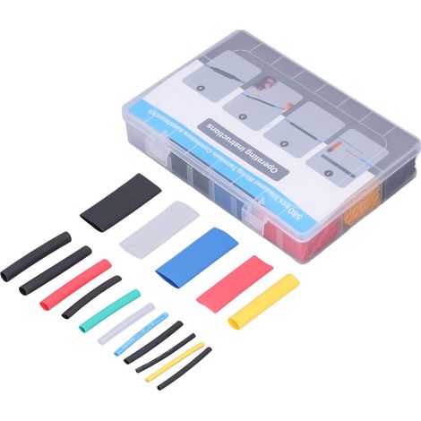 Packung mit 580 Schrumpfschläuchen in einer Box, Schutzhüllen für elektrische Kabel, Elektronik-Bastelset (1/5)