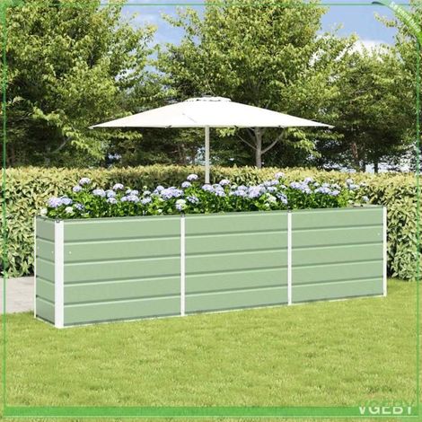 Jardinière / pot en acier - FAFEICY - 42018259 - Vert pastel - Acier galvanisé - Finition brute (1/5)