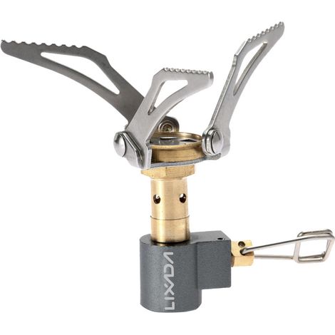 Lixada 45g Super léger Mini poche extérieur brûleur de cuisine pliant Camping cuisinière à gaz 3000W (1/5)