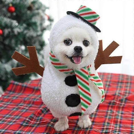 Weihnachts-Schneemann-Kostüm für Hunde und Katzen (1/3)