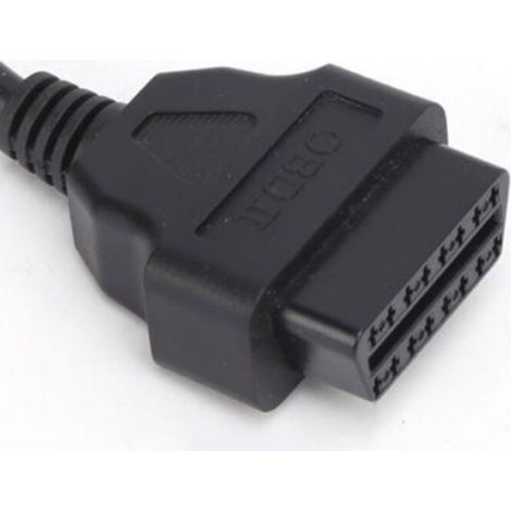 Connecteur adaptateur de test de câble 16 broches pour câblage OBD ODB2 universel pour voitures et motos (1/5)