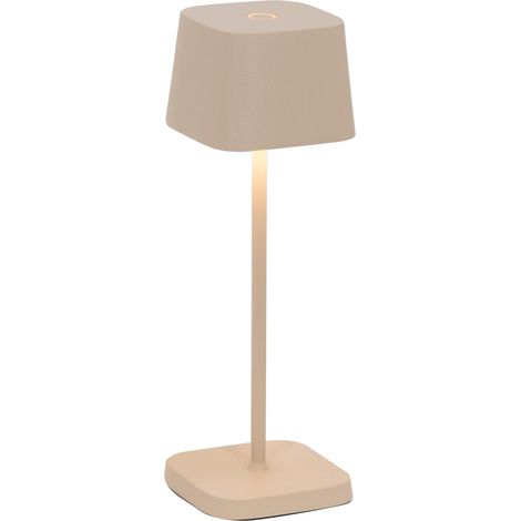 Zafferano OFELIA PRO MICRO Lampada a led da tavolo Sabbia ricaricabile e dimmerabile (1/5)