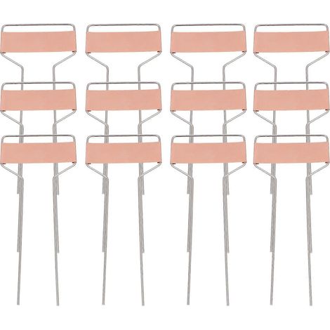 Étiquettes pour plantes étanches en cuivre et acier inoxydable, faciles à insérer pour pépinière, jardin et pots de fleurs, lot de 15 (1/5)