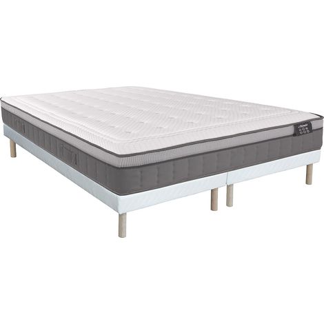 Set Rete a doghe + Materasso molle insacchettate 7 zone e memory foam sp. 30cm 180x200cm - ASGARD di YSMÉE