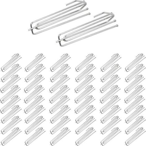 Gardinenhaken aus Edelstahl – 60 Stück – Silber – 7 x 2,1 cm (1/5)