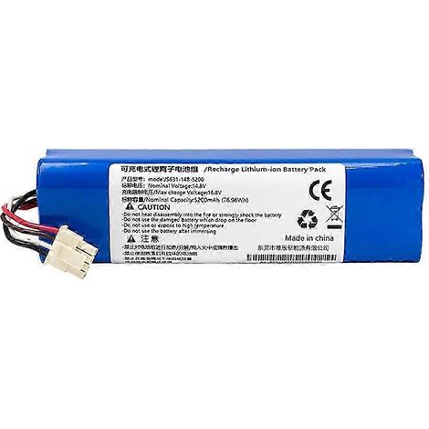 Batterie au lithium 14,4 V 5200 mAh pour aspirateur robot Eufy Robovac L70 L10 Hybrid T2190 Qihoo 360 S9 (1/5)
