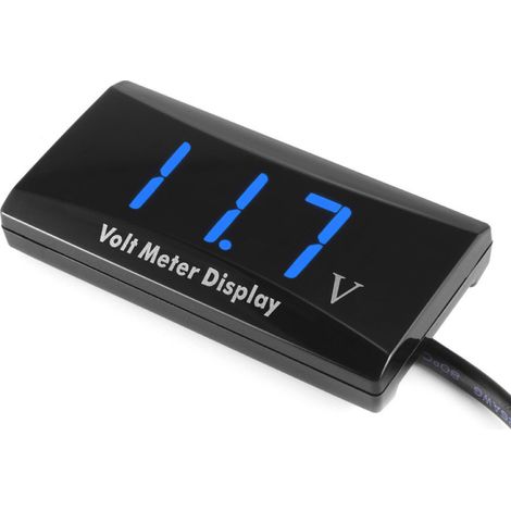 Voltímetro digital de 12 V con pantalla LED para coche y motocicleta.