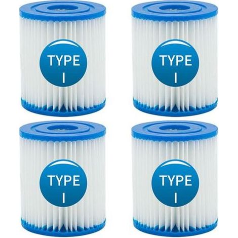 Cartouche filtrante type I pour piscine, éléments filtrés haute efficacité, cartouche filtrante pour pompe de 330 gallons pour nettoyage de piscine (4 pièces) (1/5)
