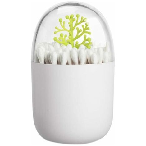 1 paquet de cure-dents pour plantes quatre saisons vides/boîte de coton-tige pour animaux, réutilisable, maintient les écouvillons et les cure-dents propres et faciles à ranger (arbre vert) (1/5)