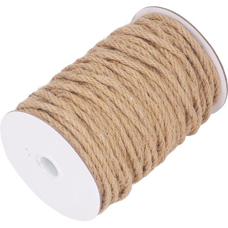 Corde Chanvre Tressée 6mm 50m pour Décoration Intérieure et Jardinage (1/5)
