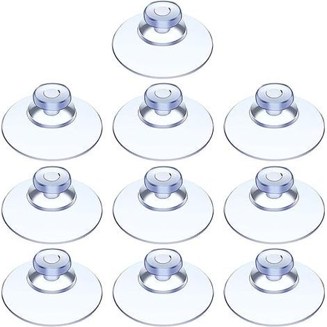 Lot de 100 ventouses, ventouses pour table en verre, mini ventouses, ventouses transparentes, petites ventouses, pour diverses surfaces lisses, verre, etc. (1/5)