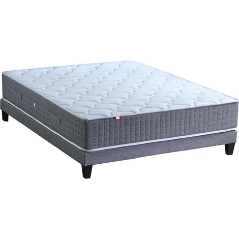 Ensemble Matelas Ressort 7 zones H.28cm + Sommier Fabriqué en France MAX 140 x 190 cm (1/5)
