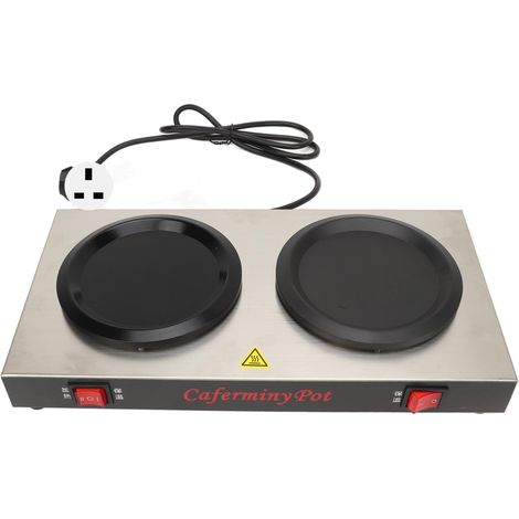 Support chauffe-tasses double brûleur 80‑480W chauffe rapide professionnel pour café thé chocolat lait eau carafe (1/5)
