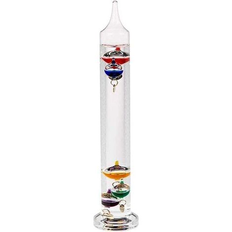 Decorative Object/Galileo Thermometer in Glass/Dimensions: 28 x 5.5 cm