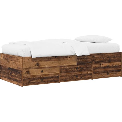 Maison Exclusive - Telaio del letto con storage Legno antico 80 x 200 cm (1/5)