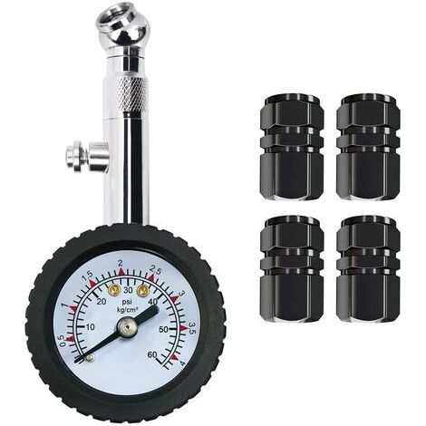 Manometre Pression Pneu-Jauge de Pression de Pneu Numérique Haute Précis 60 PSI-Portable Jauge de Pression pour Voiture Camion SUV Moto Vélo (1/4)