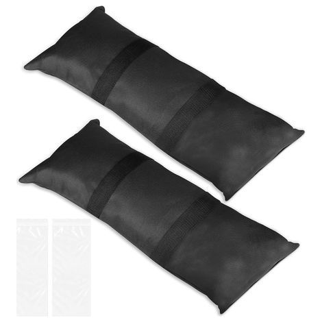 Lot de 2 poids de sol à remplir de sable de 22 kg chacun, poids pour parasol, sacs de lestage bombés pour l'extérieur, sacs de sable pour lester, terrasse, jardin