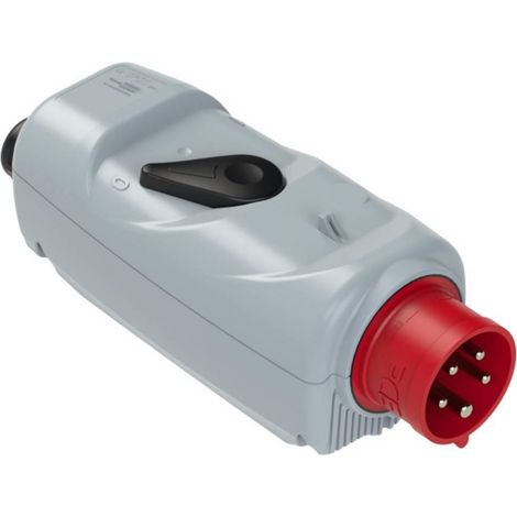 PCE Enchufe de protección de motor CEE rojo gris compacto 5 polos