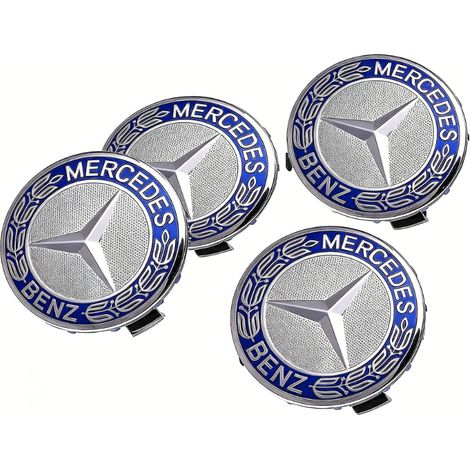 Lot de 4 cache-moyeux de roue Benz, enjoliveurs centraux pour Mercedes-Benz, multicolores (en option)