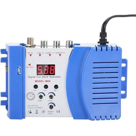 Modulateur RF numérique, Modulateur compact pour usage domestique, Modulateur RF numérique, Convertisseur audio/vidéo, Amplificateur de signal, Amplificateur de signal VHF/UHF (UE) (1/4)