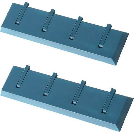 RHG Crochet de salle de bain 2pcs, porte-serviettes, porte-manteau, crochet en plastique bleu
