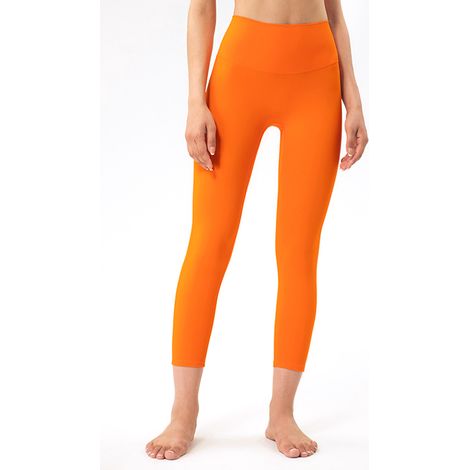Pantalon de yoga sans coutures, coupe courte, taille haute, effet push-up, idéal pour les enfants. (1/5)