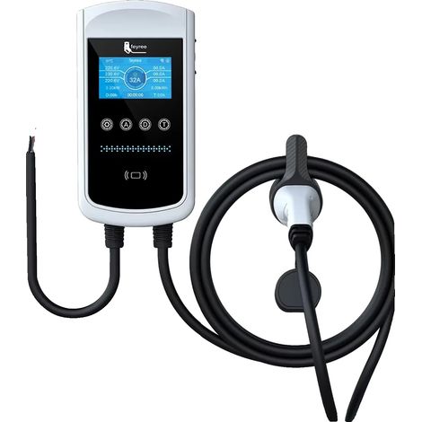 Chargeur de voiture électrique, Contrôle intelligent, Multiples caractéristiques de sécurité, 22KW 32A 3 phases, TYPE2 (1/2)